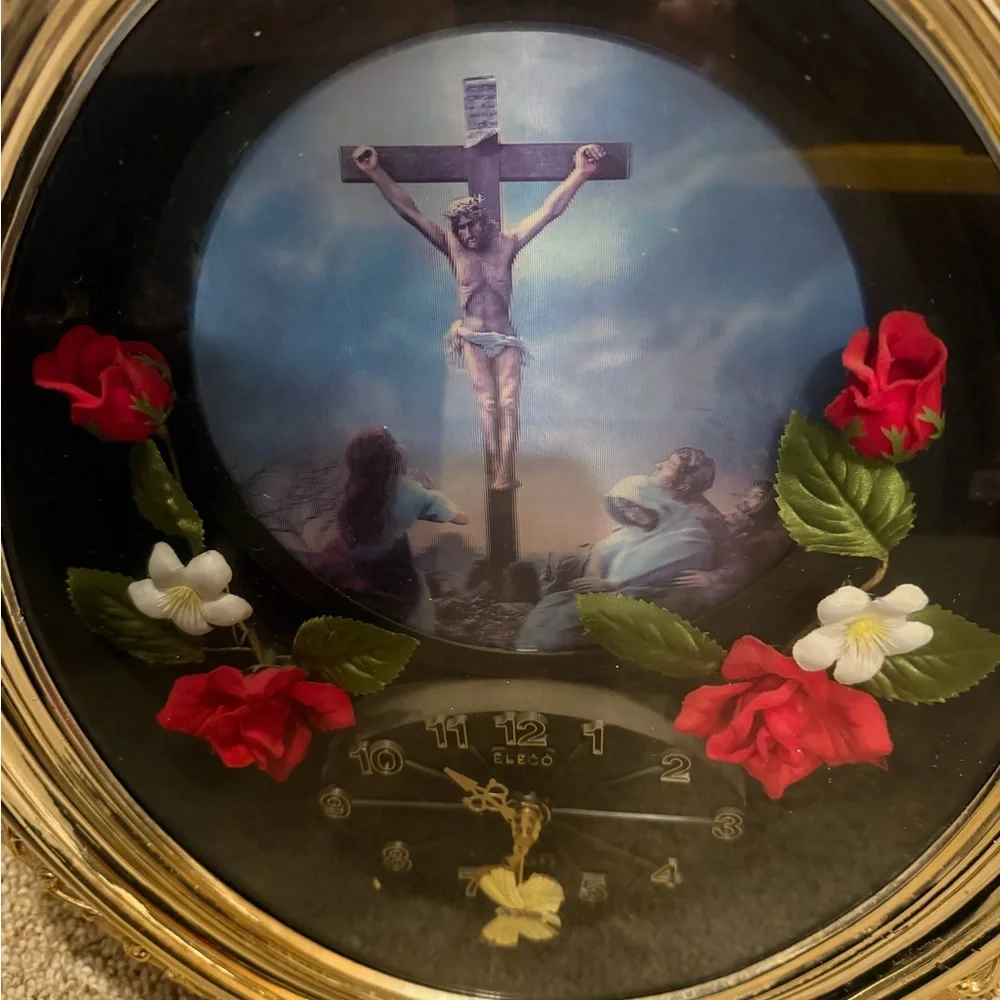 Vintage Jesus Quartz Clock
